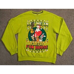 WWE Authentic Bray Wyatt Firefly Funhouse Ugly Christmas Sweater Sweatshirt Mens